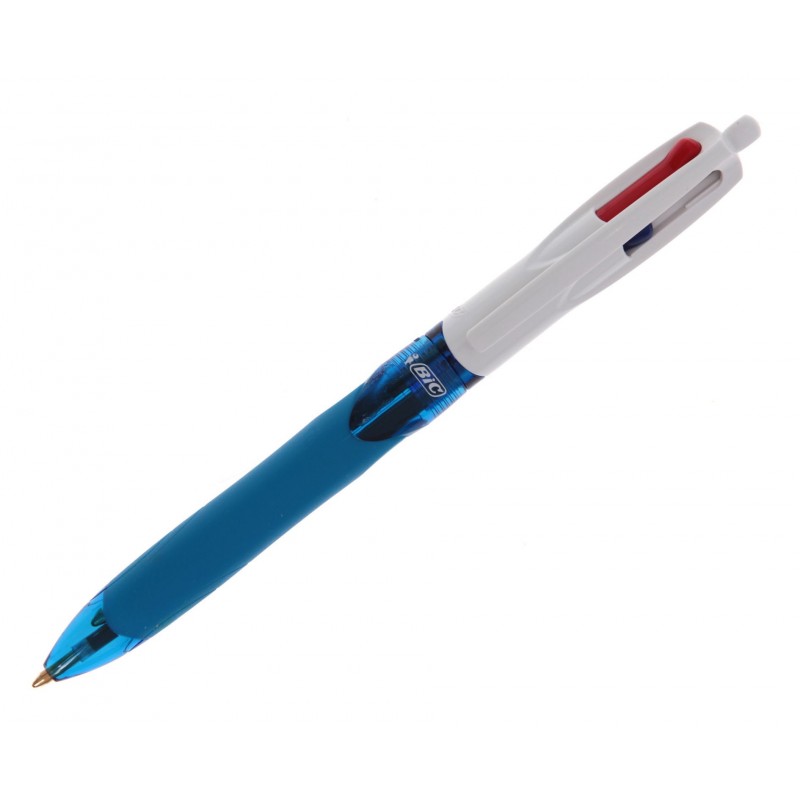 Bolígrafo marca Bic 4 colores Grip cuerpo azul 0,4 mm (46745)