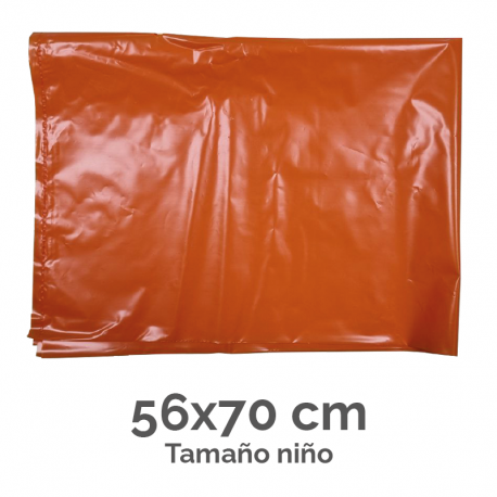 BOLSA DISFRACES PLASTICO 56X70 NARANJA