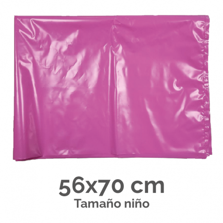 BOLSA DISFRACES PLASTICO 56X70 ROSA