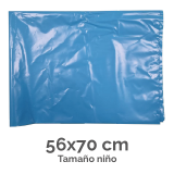 BOLSA DISFRACES PLASTICO 56X70 AZUL CLARO