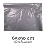 BOLSA DISFRACES PLASTICO 65X90 GRIS